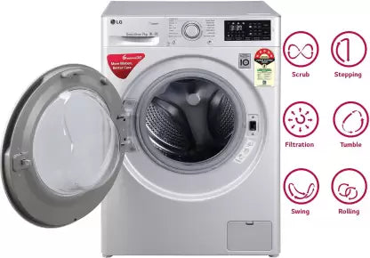 LG 7 kg With Steam Fully Automatic Front Load Washing Machine with In-built Heater Silver  (FHT1207ZNL)(OPEN BOX) LG 7 kg With Steam Fully Automatic Front Load Washing Machine with In-built Heater Silver  (FHT1207ZNL)(OPEN BOX)